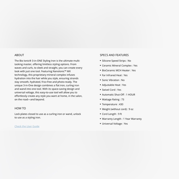 BIO IONIC 3-in-1 styling iron - Picture 2 of 7